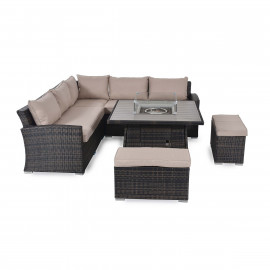 Kingston Corner Deluxe with Fire Pit / Brown