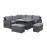 Kingston Corner Deluxe with Fire Pit / Grey