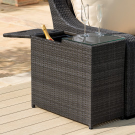 Ice Bucket Side Table / Brown