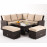 Richmond Corner Bench Set with Rising Table / Brown
