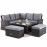 Richmond Corner Bench Set with Rising Table / Grey