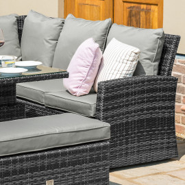 Richmond Corner Bench Set with Rising Table / Grey