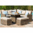 Tuscany Corner Bench Set with Rising Table / Natural