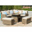 Tuscany Corner Bench Set with Rising Table / Natural