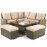Tuscany Corner Bench Set with Rising Table / Natural