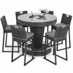 6 Seat Bar Set with Ice Bucket / Grey