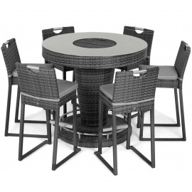 6 Seat Bar Set with Ice Bucket / Grey