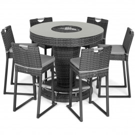 6 Seat Bar Set with Ice Bucket / Grey