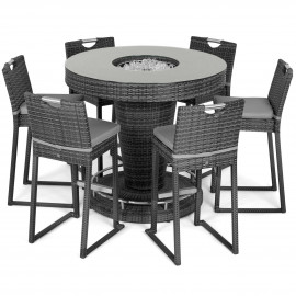 6 Seat Bar Set with Ice Bucket / Grey