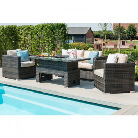 Rising Table with Ice Bucket / Brown