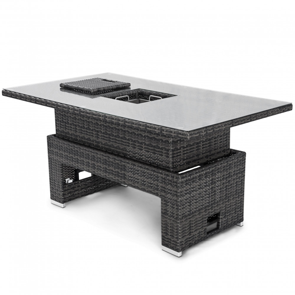 Rising Table with Ice Bucket / Grey