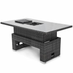 Rising Table with Ice Bucket / Grey
