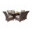 FLORENCE 6 Seat Rectangular in Brown