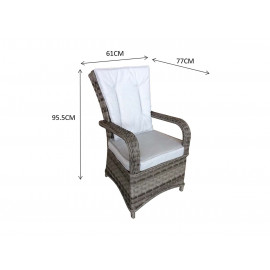FLORENCE Pair of Dining Chairs Brown