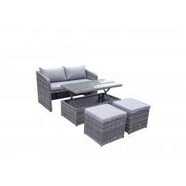 GEMMA Compact Sofa Set in Grey
