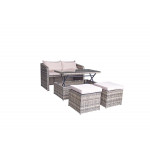 GEMMA Compact Sofa Set Mixed Brown