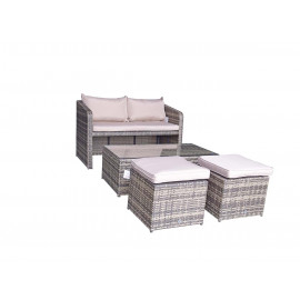 GEMMA Compact Sofa Set Mixed Brown