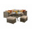 GEORGIA Corner Dining Set Mixed Brown