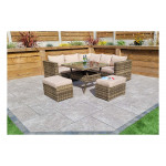 GEORGIA Corner Dining Set Mixed Brown