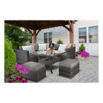 GEORGIA Corner Dining Set Grey