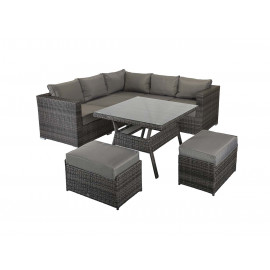 GEORGIA Corner Dining Set Grey