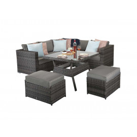 GEORGIA Corner Dining Set Grey