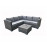 GEORGIA Corner Sofa with Ice Bucket Grey