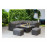 GEORGIA Corner Hi/Low Dining Set Grey With Ice Bucket