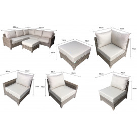 HELENA Modular Corner Sofa Set