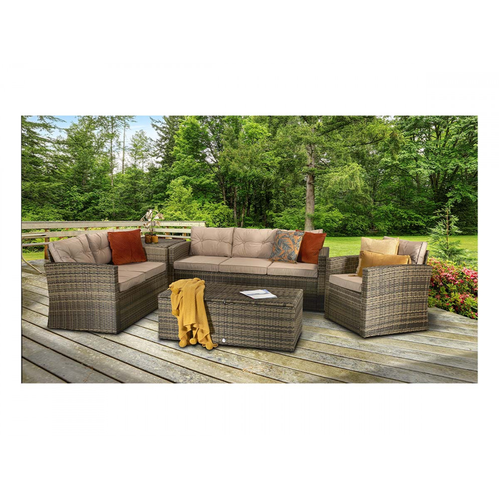 HOLLY Sofa Set in mixed brown