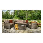 HOLLY Sofa Set in mixed brown