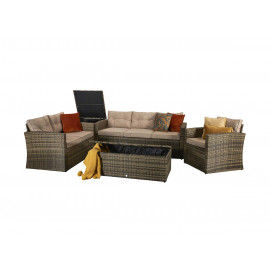 HOLLY Sofa Set in mixed brown