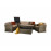 HOLLY Sofa Set in mixed brown