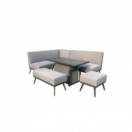 KIMMIE Fabric Sofa Dining with Gas Lift Table