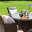 LA 4 Seat Round Dining Set / Brown