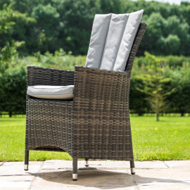 LA 4 Seat Square Dining Set / Grey
