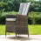 LA 4 Seat Square Dining Set / Grey
