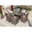 LA 6 Seat Rectangular Ice Bucket Dining Set / Brown