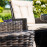 LA 6 Seat Round Ice Bucket Dining Set with Lazy Susan / Brown