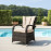 Texas 4 Seat Square Dining Set / Brown