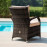 Texas 8 Seat Rectangle Ice Bucket Dining Set / Brown