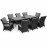 Texas 8 Seat Rectangle Ice Bucket Dining Set / Grey