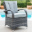 Texas 8 Seat Rectangle Ice Bucket Dining Set / Grey