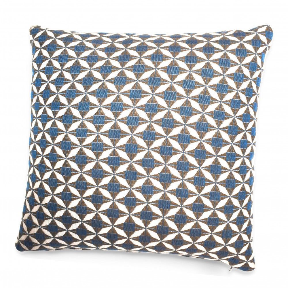 Fabric Scatter Cushion 43x43cm (Pack of 2) / Mosaic Blue