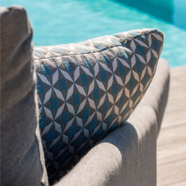 Fabric Scatter Cushion 43x43cm (Pack of 2) / Mosaic Blue