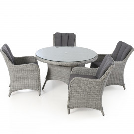 Ascot 4 Seat Round Dining Set