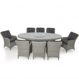 Ascot 8 Seat Oval Dining Set