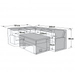 Outdoor Cover for Large Square Corner Set with Rising Table (Ascot/Harrogate Deluxe Corner)