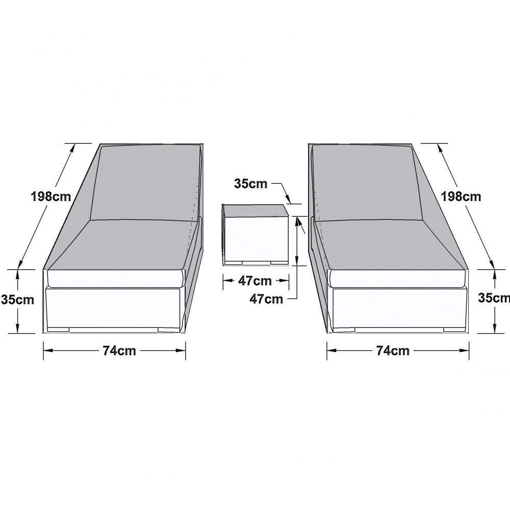 Outdoor Cover for Sunlounger Set
