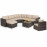 Barcelona Corner Group with Ice Bucket and Chair / Brown